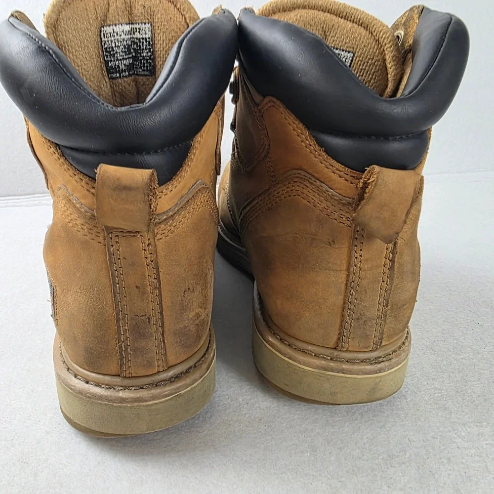 Timberland PRO Mens 33031 Direct Attach Steel Toe Work Boots Wheat Leather 12M